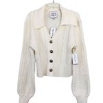 Alexia Admor Hazel Ivory Cable Knit Button Front Cardigan Sweater Size XL NWT Photo 2