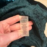 Soft Surroundings  Teal Green Velvet One Button Embellished Blazer Size M Photo 5