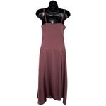 Cider Swoop Neck‎ Mauve Slip Dress Long Evening Wear Lingerie Button Up Photo 3