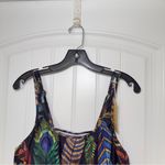 New Duostick XXL Swim Multicolor Tankini Tropical Feather Print Top Vacation Photo 5