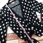LeRumi polka dot balloon sleeve tie front cardigan‎ Photo 4