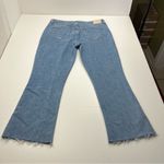 Paige Colette Crop Flare Womens Light Blue Frayed Hem Denim Jean Size 32 Stretch Photo 16