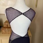 La Femme  Glam Long‎ Jersey Dress with Sheer Neckline and Stones Open Back Sz 4 Photo 7
