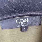 Coin 1804 Green Collared Short Roll Tab Sleeve Knit Button Up Blouse Size L Size L Photo 4