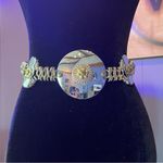 Vintage 1980s Brutalist Chain Mail
Rope & Metal Waist Cinch Belt Silver Photo 7