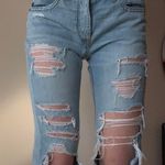 American Eagle Outfitters Distresses Jeans Blue Size 00 Photo 0