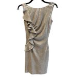 Adrianna Papell Hailey Logan ‎ Formal Gold Metallic Mini Ruffle Dress Size XS Photo 1