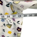 Eloquii Blouse Size 26 White Multicolor Mushroom Flower Button Up Whimsical Top Photo 5