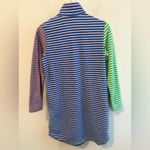 Lands' End Land’s End fleece shift dress multicolor striped Photo 3