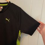 Puma  Black Tee with Vibrant Green Panels Photo 4