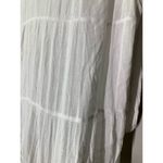 Style & Co Balloon Sleeve Button Up Peasant Blouse Womens Sz 1X White Boho Beach Photo 2