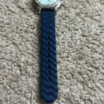 NY&Co women’s vintage silver/navy blue adjustable crystal‎ rubber watch one size Photo 5