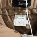 Women's Tan Cotton Cargo Pants Elastic Waist Pull On Baggy Relaxed NWT Brown Photo 6