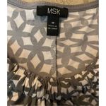 MSK Medium Gray and White Sequin Tiered Cocktail Dress Gray Photo 3