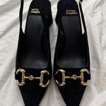 Jeffrey Campbell  nakita Heel Black Suede Gold Size 7.5 NIB Photo 0