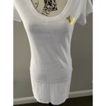 True Religion Women's Circle Horseshoe Gold Metallic Foil Logo T-Shirt Xs/tp EUC Photo 5