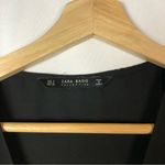 ZARA  Black Chiffon V-Neck Long Sleeve Blouse S Photo 2