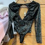 Victoria's Secret Victoria’s Secret Velvet Low Cut Bodysuit Photo 3