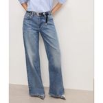 Good American  Jeans Relaxed Good Ease Petite Size 0/25 Blue Photo 4