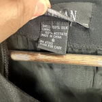 Vintage 80s Gillian Sheath Dress Womens 8 Black Silk Minimalist Capsule Chic Photo 3