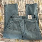 Muse Looks Distressed Mid Rise Slim Flared Classic Fit Mom light wash Jeans Blue Size undefined Photo 11