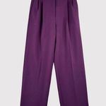 Babaton Aritzia Women Dress Pants Purple Pleated Front Straight High Rise Size 2 Photo 0