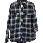 Dress Barn Women's Black Plaid Buttoned Shirt Photo 0