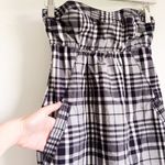 American Eagle  AE Strapless Blue Plaid Mini Dress Sz 2 Photo 3