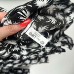 Blue Life  Womens Romper Shorts Black & White Retro Palm Tree Print Size Small Photo 4