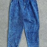 Vintage 80s Palmettos high rise acid Wash bow detail pleated baggies jeans Size 32 Photo 0