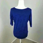 American Eagle  Blue Striped Jegging Top Size S Photo 2