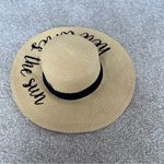 C.C. Here Comes the Sun Wide Brim Floppy Sun Straw Tan Vacation Hat Photo 3