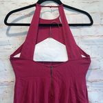 Cooperative Dress Womens Small Maroon Red Mini Shirt High Neck Fit Flare Photo 4