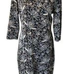 J. McLaughlin  Catalina Cloth Dress Floral 3/4 Sleeve Brown Large Photo 0