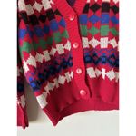Cabin creek  Geometric Funky 80s Vintage Retro Cardigan Size Large Made in USA Photo 3