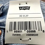 Levi's  Ribcage Straight Ankle Jeans Light Wash High Rise Denim Blue 30x27 NWT Photo 3