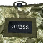 Guess Olive Green Hooded Utility Coat Size S Lace-Up Sides Lightweight Outerwear Photo 5