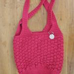 The Sak Original Red Woven Shoulder Bag Purse Photo 0