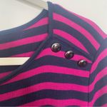 Talbots  100% Cotton Jersey Stripe Midi Shift Dress 2X Photo 5