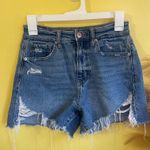 American Eagle  Outfitters Ripped Blue Jean Shorts Photo 0