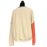 easel  Colorblock Crewneck Sweatshirt Blue Coral Cream Cotton Size Small EUC Photo 3