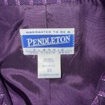 Pendleton Vintage  Women’s Suit Blazer Sz 10 & Pants Sz 14 Purple Striped Wool Photo 15