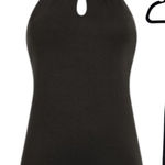 Amoena Sequin Top High Neck Key Hole Black Size Medium NEW with Tags Photo 0