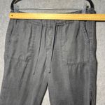 Caslon  Linen Drawstring Waist Straight Leg Pants Charcoal Gray Size S Pull On Photo 1