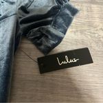 Lulus Victorious Dusty Blue Velvet Puff Sleeve Bodycon Dress; Small Photo 5