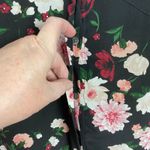 Equipment  Femme Black&Pink Floral Clea Silk Button Front Shirt Dress Sz.M Photo 7