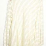 Free People We The  Oversized Faux Wrap Sweater Small Cream Striped V-Neck Soft Photo 1