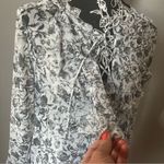 The Kooples  Women’s Ruffle shirt top blouse long sleeve floral metallic small Photo 6