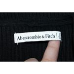 Abercrombie & Fitch Womens  Black Ribbed Knit V-Neck Long Sleeve Bodysuit Size XS Photo 2