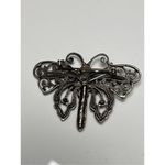 Vintage Modernist Filigree Antique Silver Butterfly Brooch Pin Photo 7
